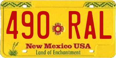 NM license plate 490RAL