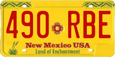 NM license plate 490RBE