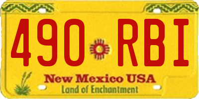 NM license plate 490RBI