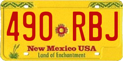 NM license plate 490RBJ