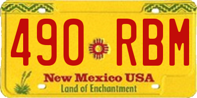 NM license plate 490RBM