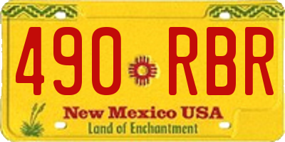 NM license plate 490RBR