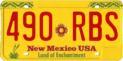 NM license plate 490RBS