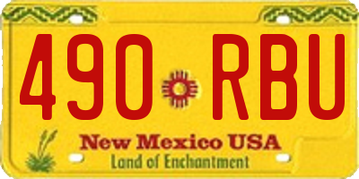 NM license plate 490RBU