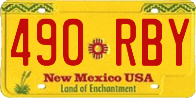 NM license plate 490RBY