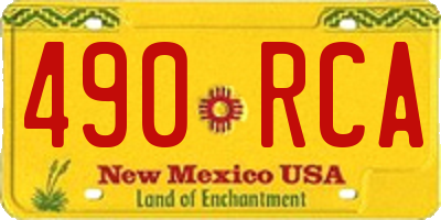 NM license plate 490RCA