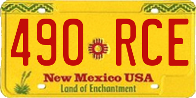 NM license plate 490RCE