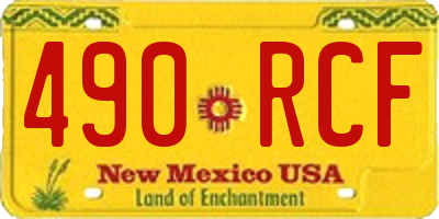 NM license plate 490RCF