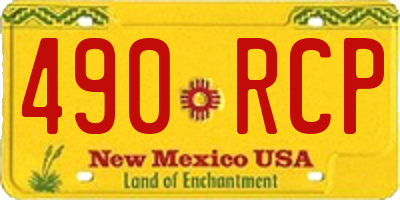 NM license plate 490RCP