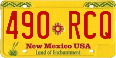 NM license plate 490RCQ