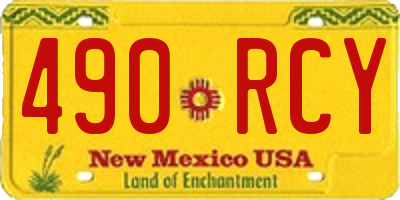 NM license plate 490RCY