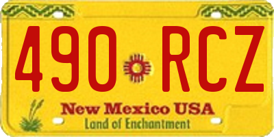NM license plate 490RCZ