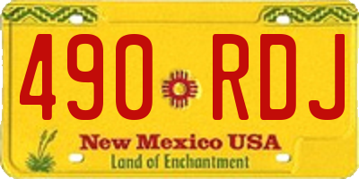 NM license plate 490RDJ