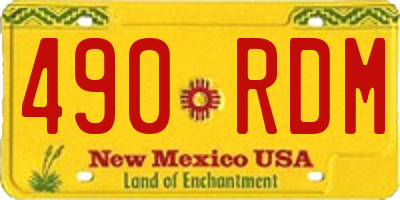 NM license plate 490RDM