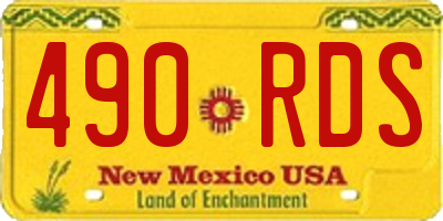 NM license plate 490RDS