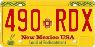 NM license plate 490RDX