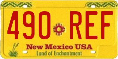 NM license plate 490REF