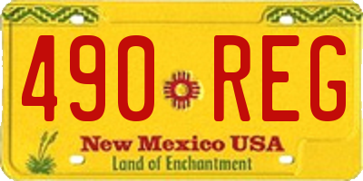 NM license plate 490REG