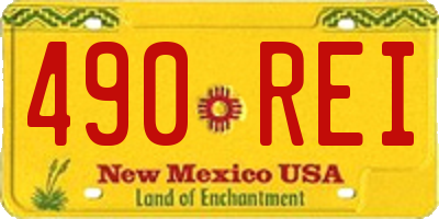 NM license plate 490REI