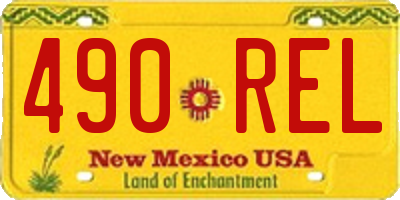 NM license plate 490REL