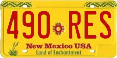 NM license plate 490RES