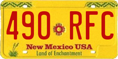 NM license plate 490RFC