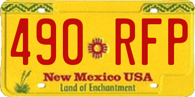 NM license plate 490RFP