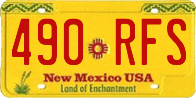 NM license plate 490RFS