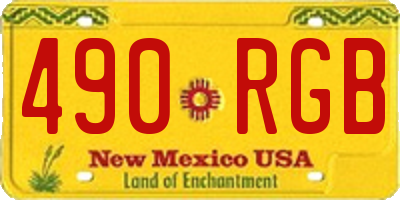 NM license plate 490RGB