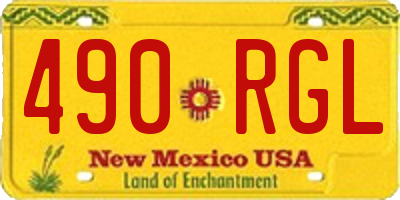 NM license plate 490RGL