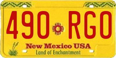 NM license plate 490RGO