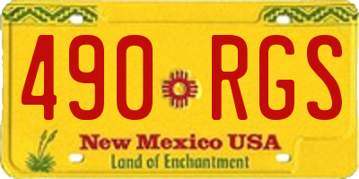 NM license plate 490RGS