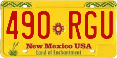 NM license plate 490RGU