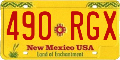 NM license plate 490RGX