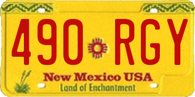 NM license plate 490RGY