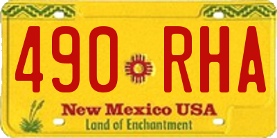 NM license plate 490RHA