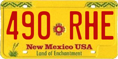 NM license plate 490RHE