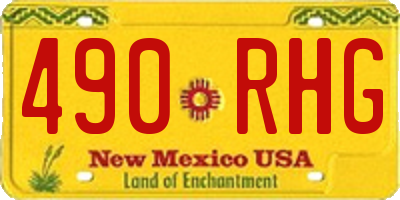 NM license plate 490RHG