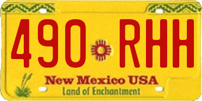 NM license plate 490RHH