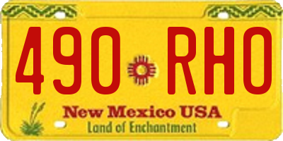NM license plate 490RHO