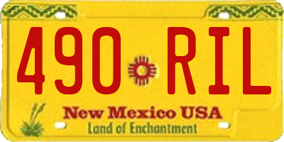 NM license plate 490RIL