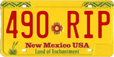 NM license plate 490RIP