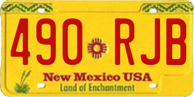 NM license plate 490RJB