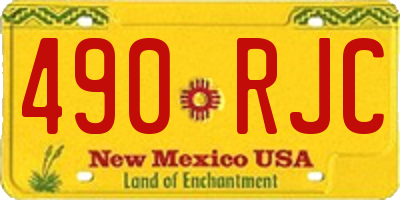 NM license plate 490RJC
