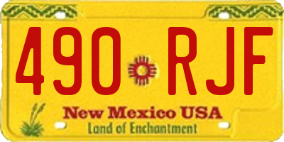 NM license plate 490RJF