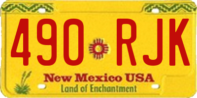 NM license plate 490RJK