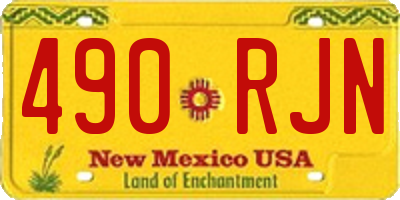 NM license plate 490RJN