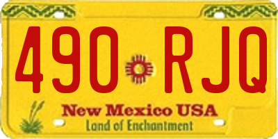 NM license plate 490RJQ