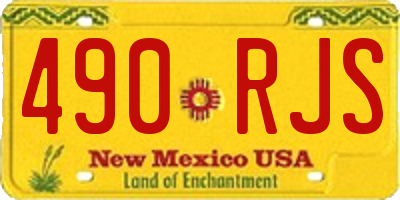 NM license plate 490RJS