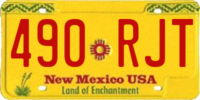 NM license plate 490RJT